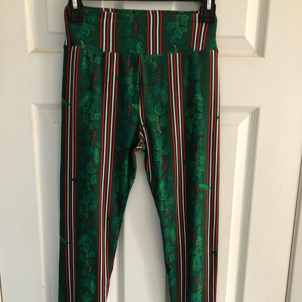 Lularoe Christmas Leggings Vintage 2017-Size OS